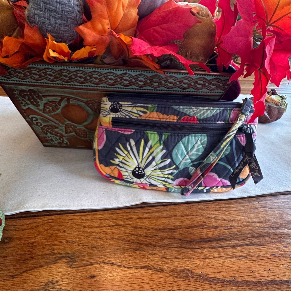 Floral Patterned Wristlet Clutch